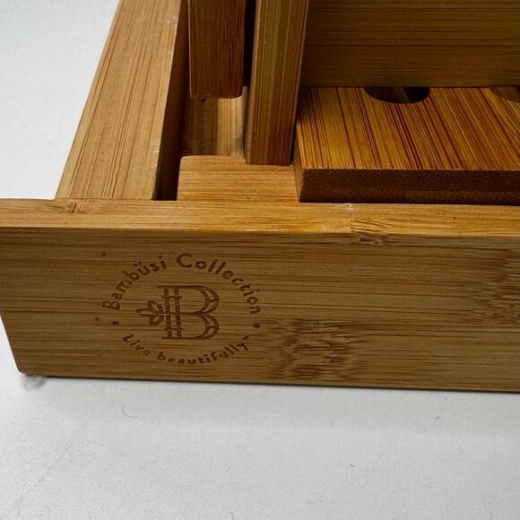 Bamboo Bread Slicer With Crumb Catcher Tray Folds for Easy Storage by Bambrusi - Picture 2 of 9